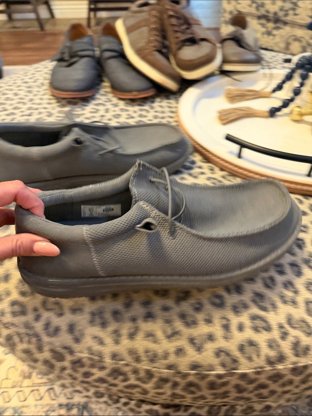 Hey Dude Men's Slip-On Loafers in Navy Blue - Picture 4 of 5